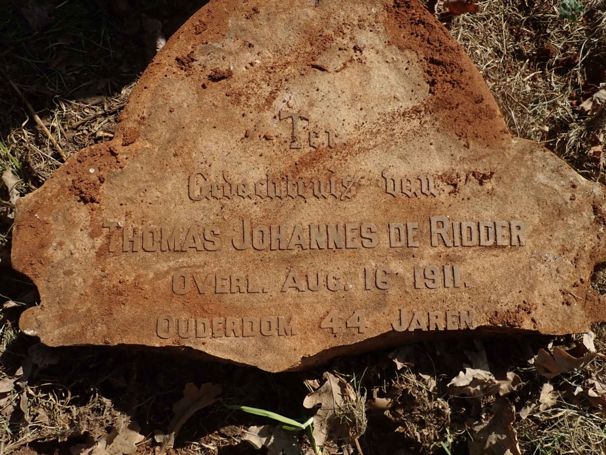 RIDDER Thomas Johannes, de -1911 &amp; Johanna Jacoba -1911