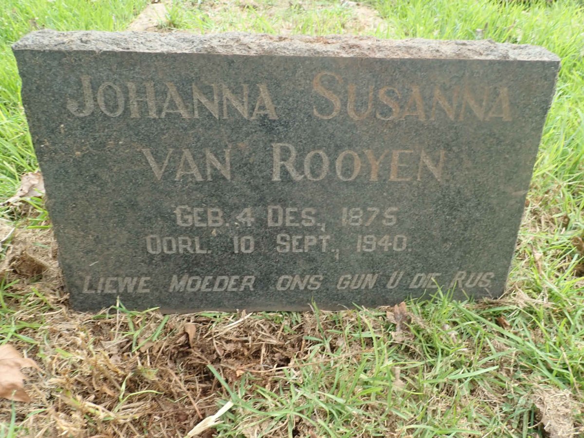ROOYEN Johanna Susanna, van 1875-1940