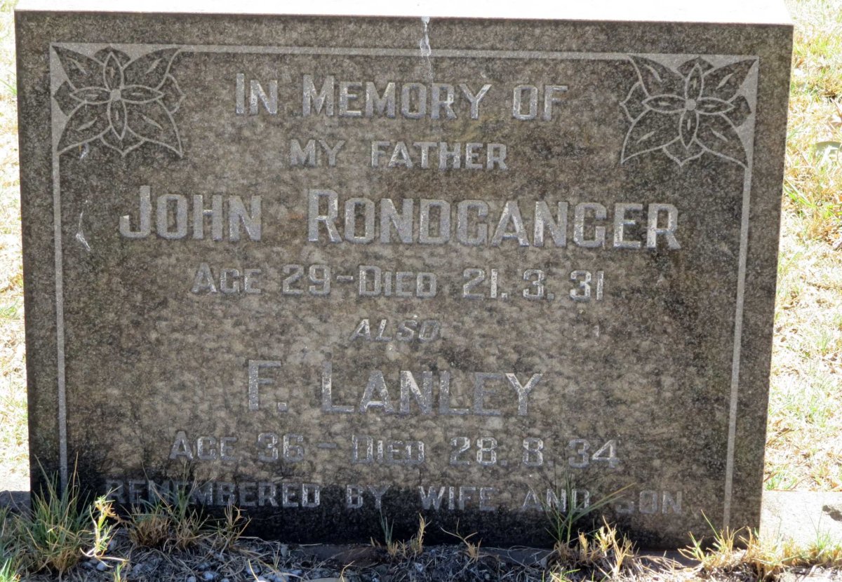 RONDGANGER John -1931 :: LANLEY F. -1934