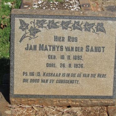 SANDT Jan Mathys, van der 1892-1936