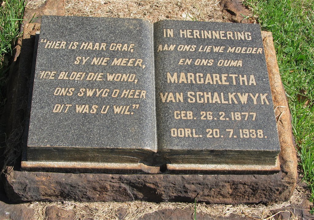 SCHALKWYK Margaretha, van 1877-1938