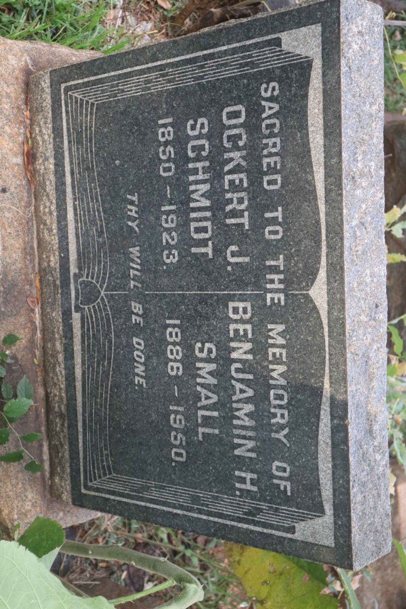 SCHMIDT Ockert J 1850-1923 :: SMALL Benjamin H. 1886-1950