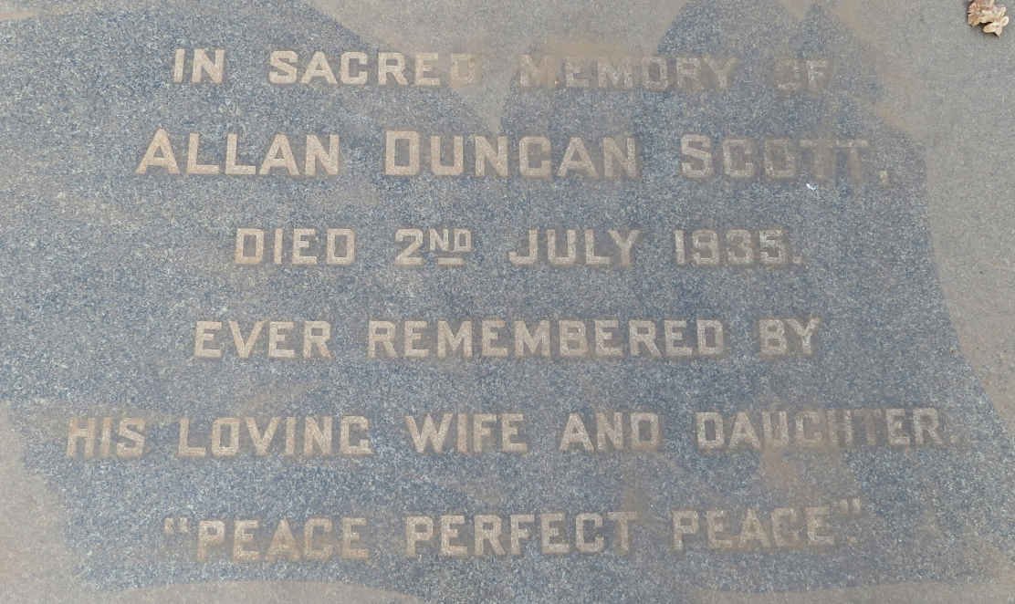 SCOTT Allan Duncan -1935