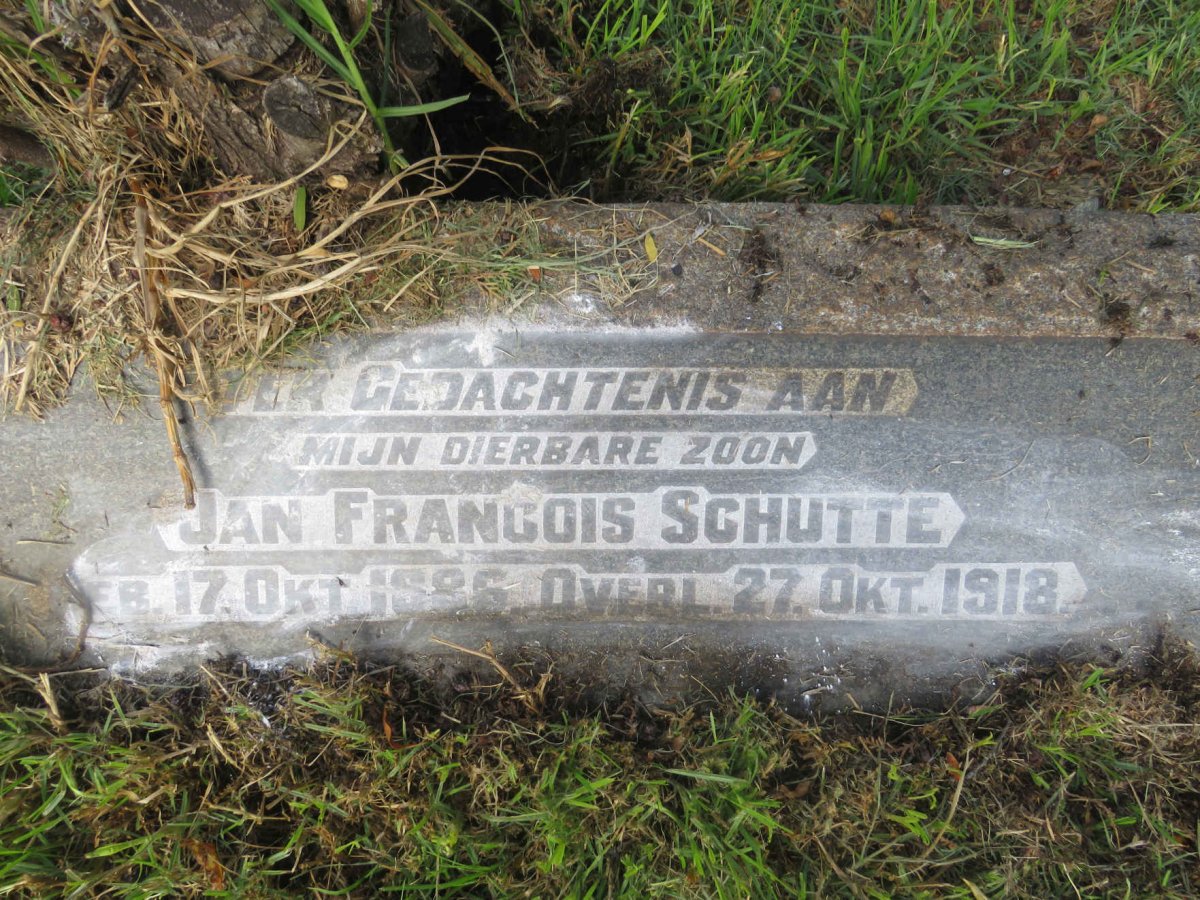 SCHUTTE Jan Francois 1886-1918