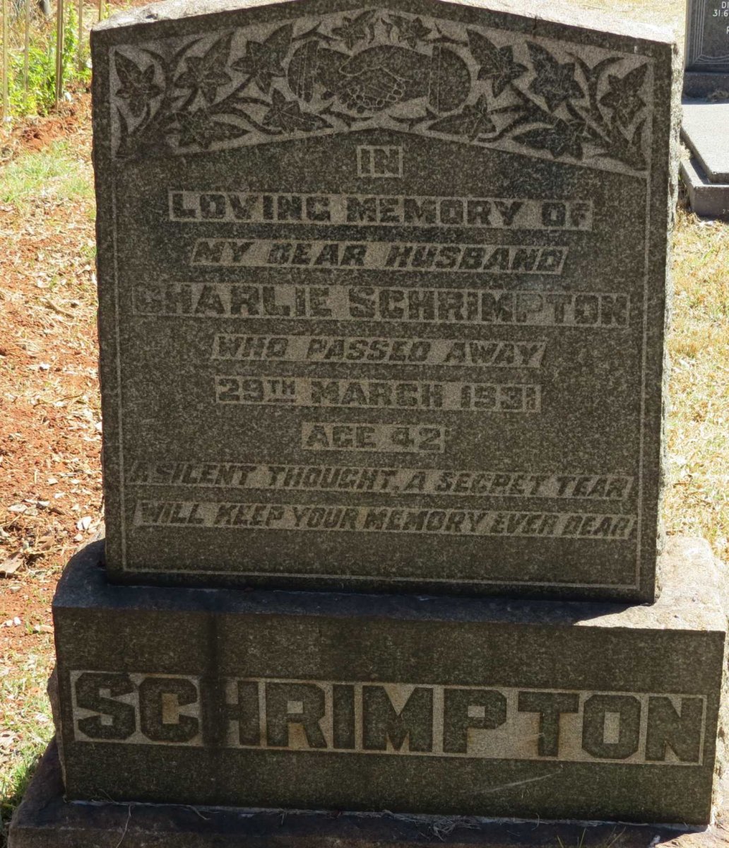 SCHRIMPTON Charlie -1931