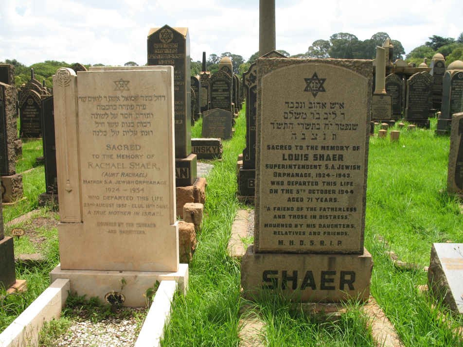 SHAER Louis -1944 &amp; Rachael -1937