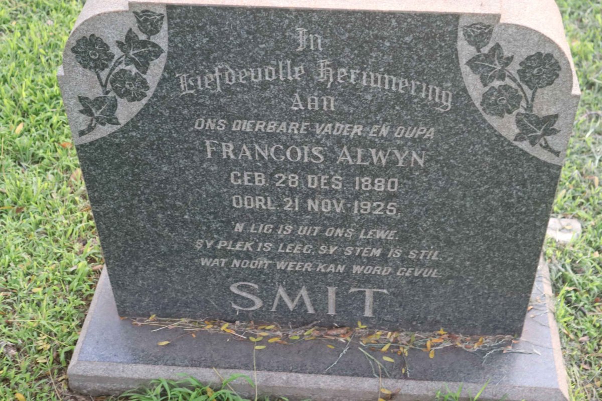 SMIT Francois Alwyn 1880-1925