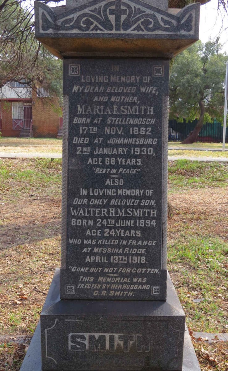 SMITH Maria E. 1862-1930 :: SMITH Walter H.M. 1894-1918