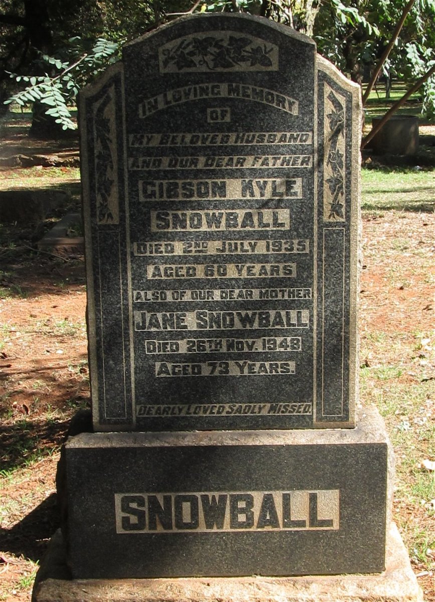 SNOWBALL Gibson Kyle -1935 &amp; Jane -1948
