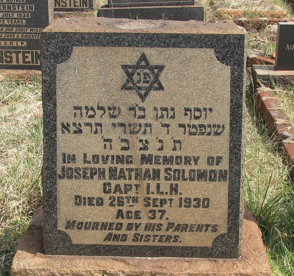 SOLOMON Joseph Nathan -1930