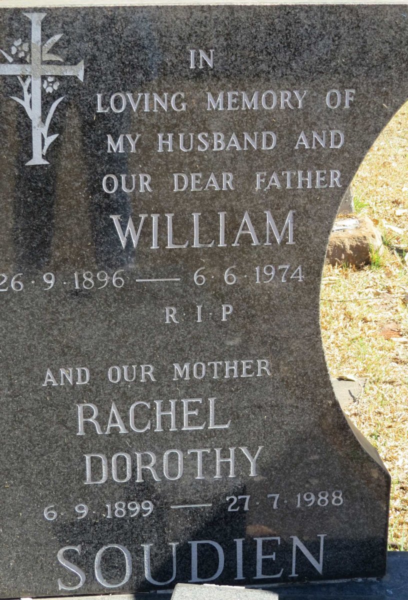 SOUDIEN William 1896-1974 &amp; Rachel Dorothy 1899-1988