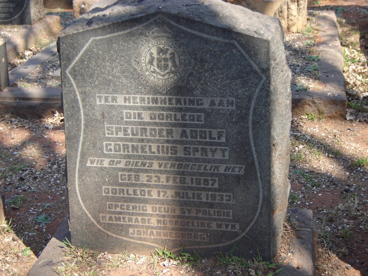 SPRYT Adolf Cornelius 1887-1933