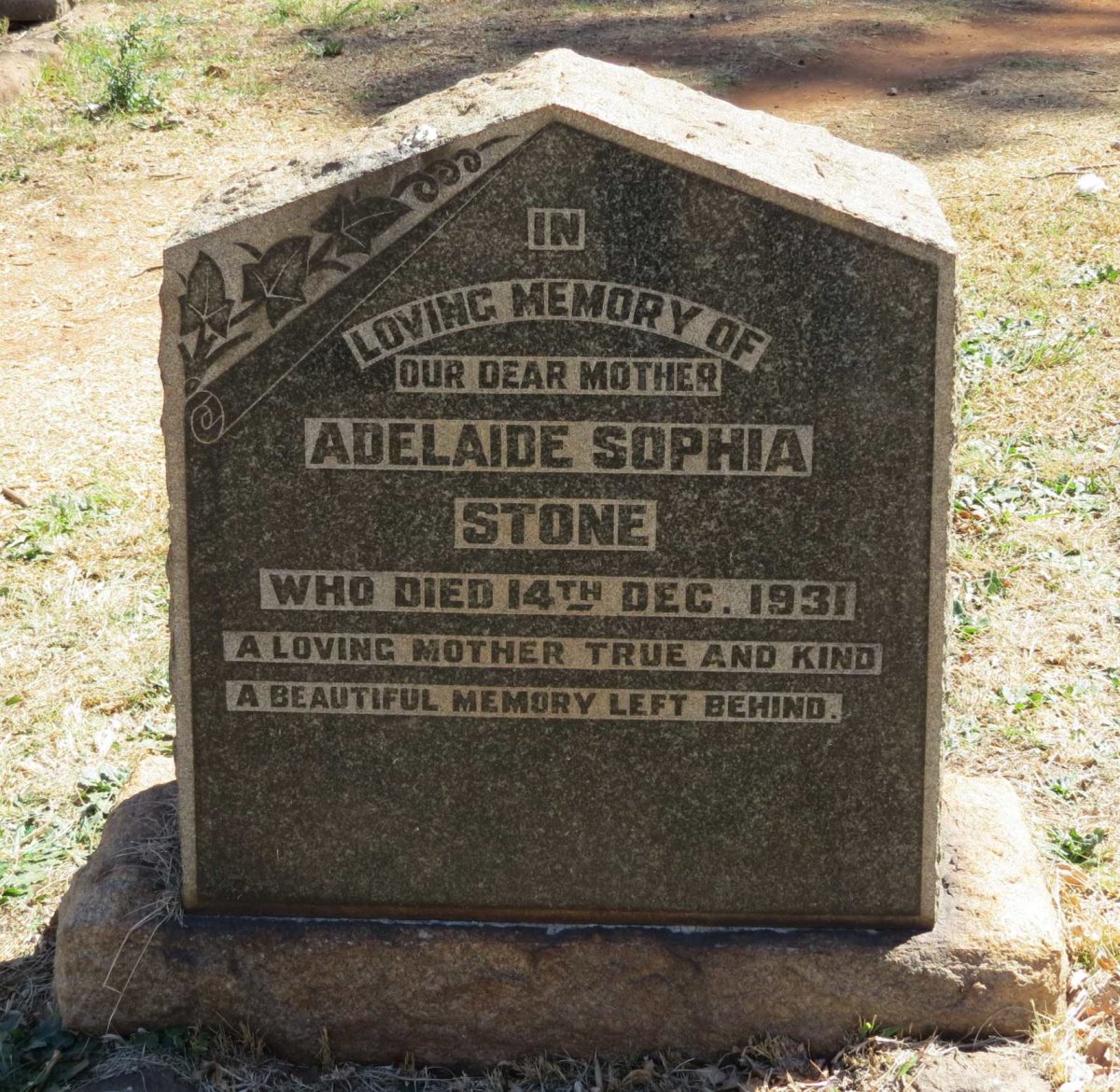 STONE Adelaide Sophia -1931