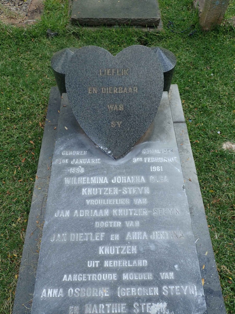 STEYN Wilhelmina Johanna Olga, KNUTZEN 1898-1961