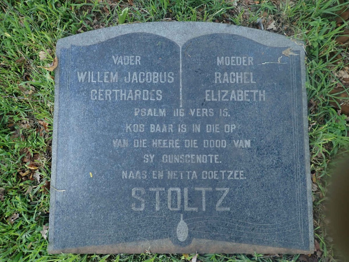 STOLTZ Willem Jacobus Gerthardes &amp; Rachel Elizabeth