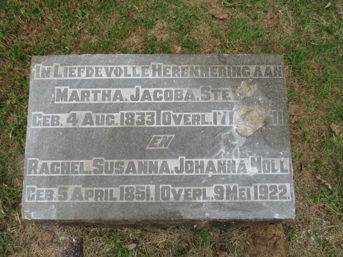 STEYN Martha Jacoba 1833-1911 :: MOLL Rachel Susanna Johanna 1851-1922