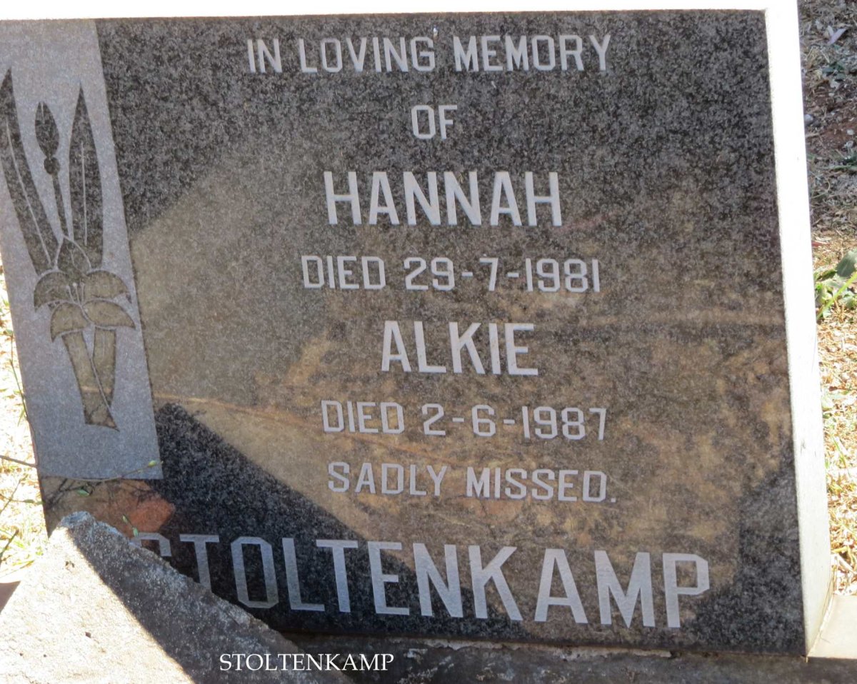 STOLTENKAMP Alkie -1987 &amp; Hannah -1981
