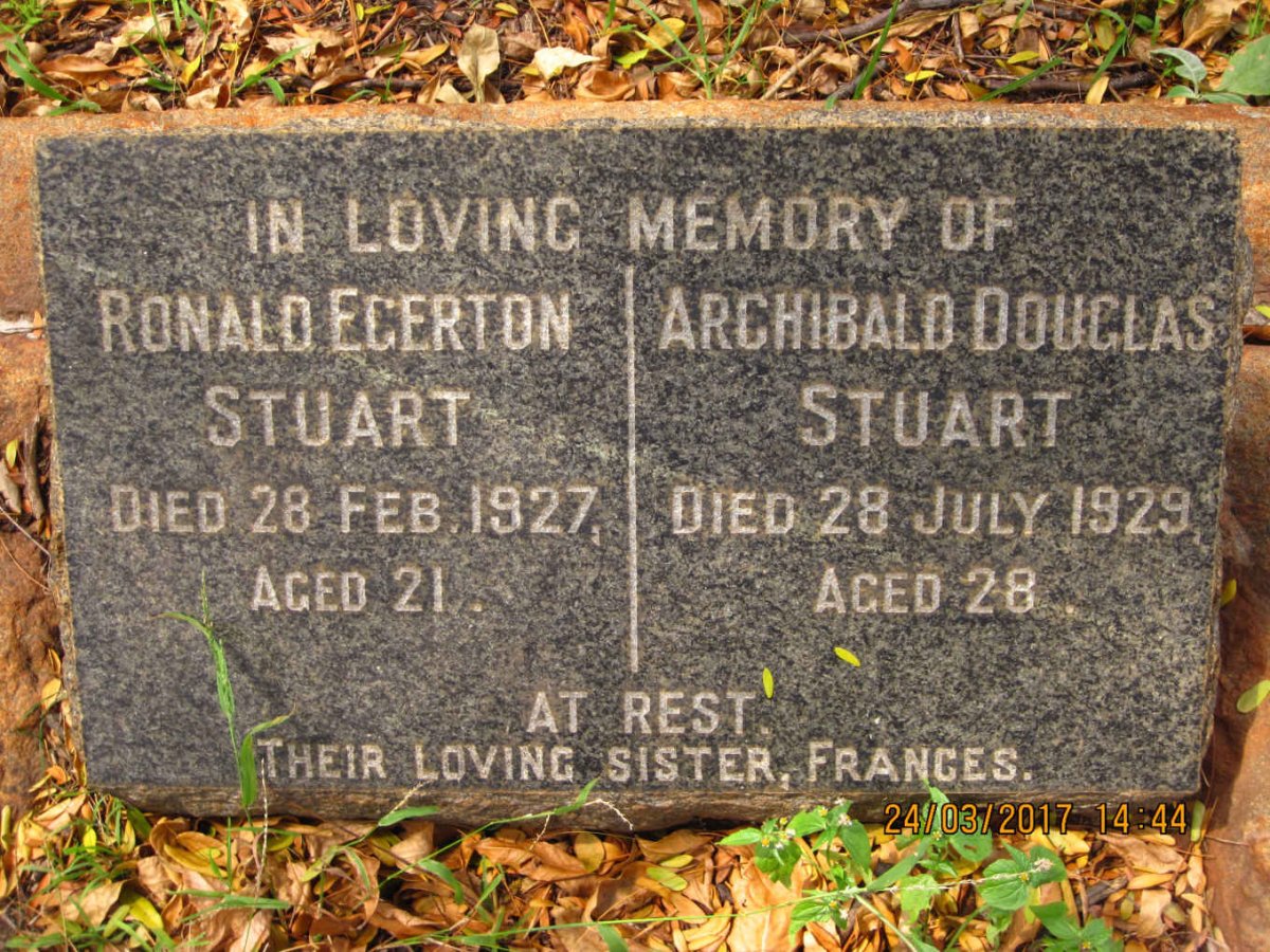 STUART Ronald Egerton -1927 :: STUART Archibald Douglas -1929