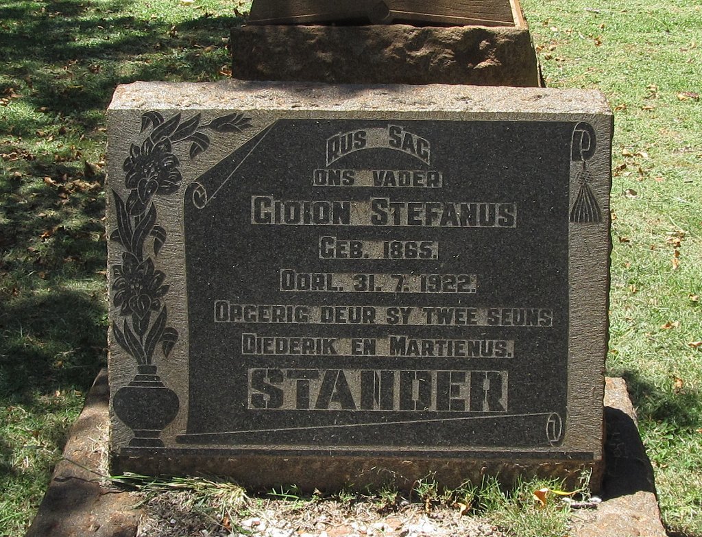 STANDER Gideon Stefanus 1865-1922