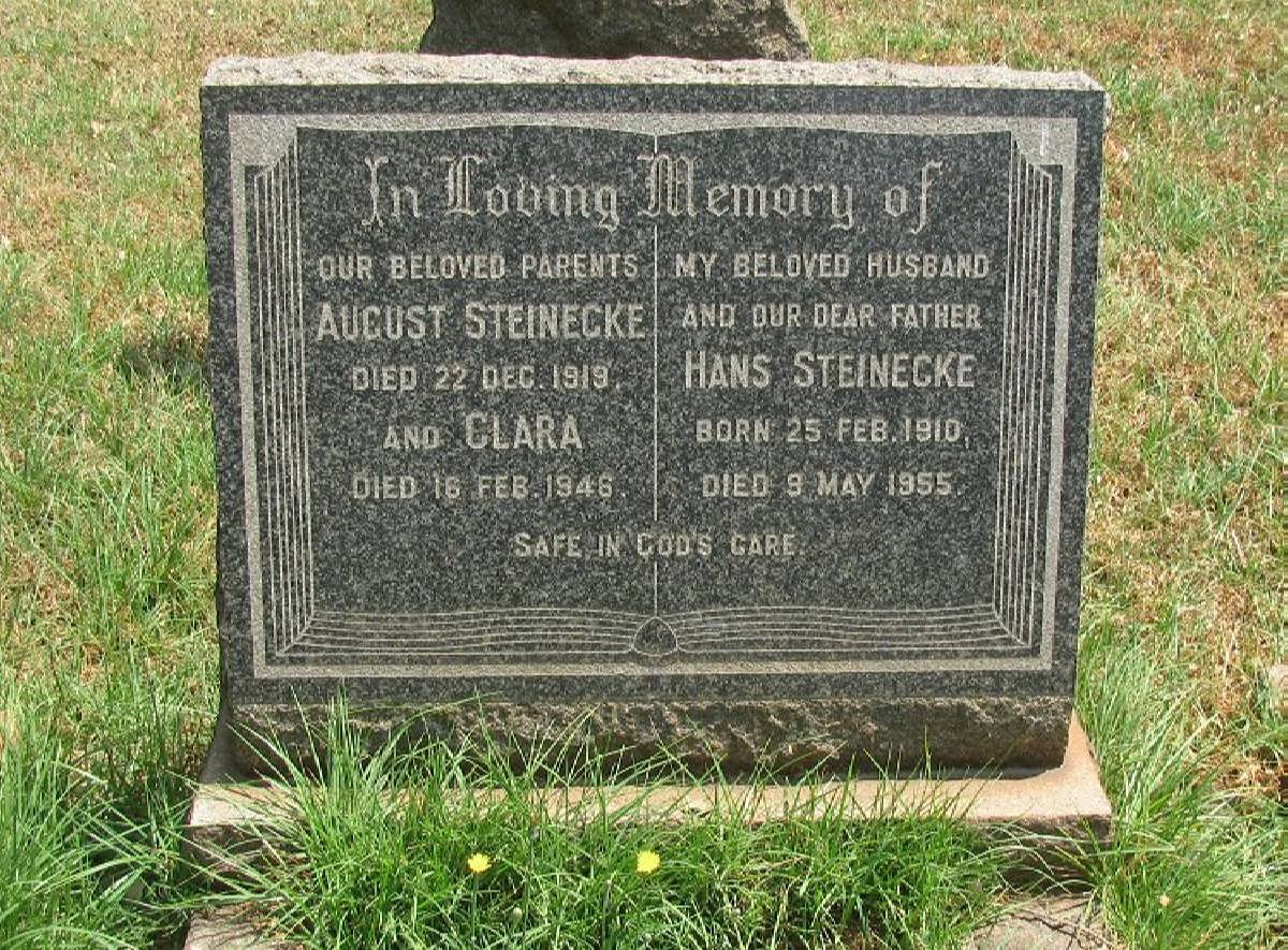 STEINECKE August -1919 &amp; Clara -1946 :: STEINECKE Hans 1910-1955
