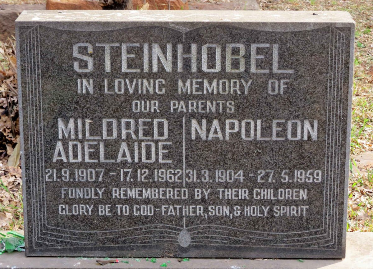STEINHOBEL Napoleon 1904-1959 &amp; Mildred Adelaide 1907-1962