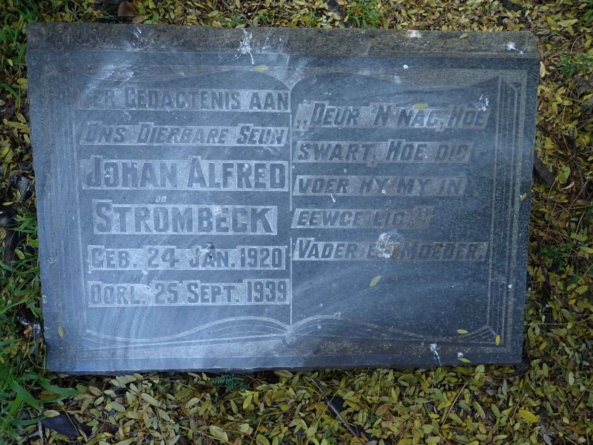 STROMBECK Johan Alfred 1920-1939