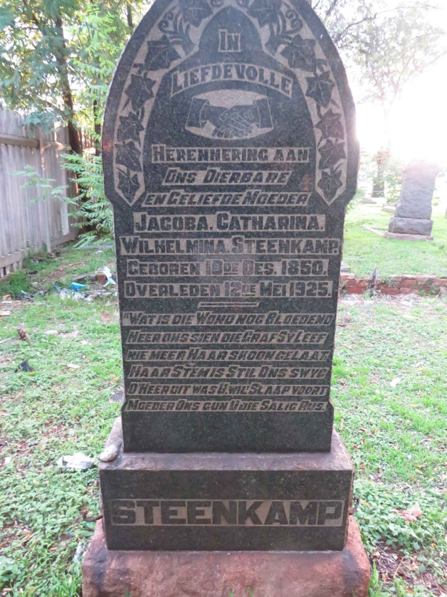 STEENKAMP Jacoba Catharina Wilhelmina 1850-1925