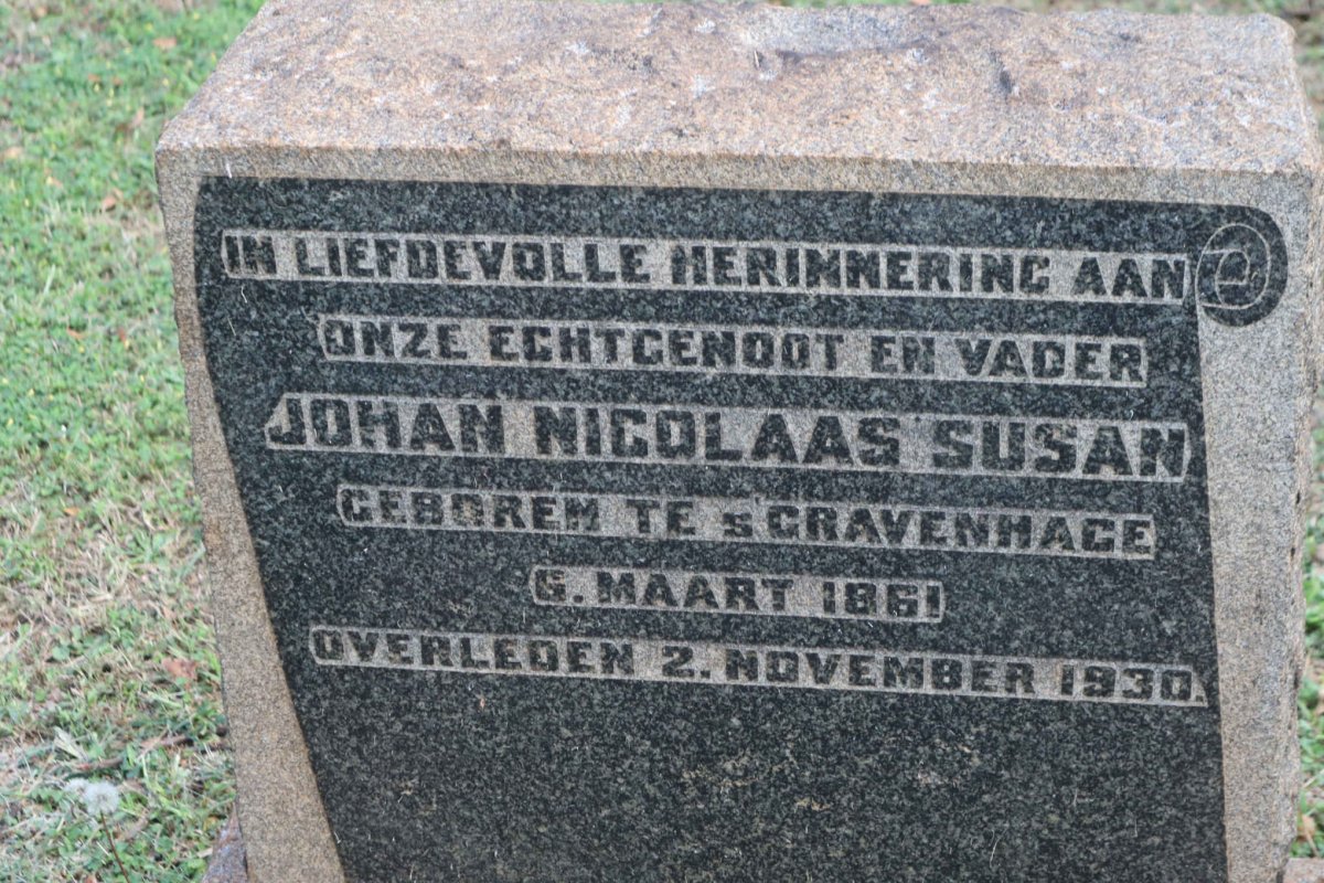 SUSAN Johan Nicolaas 1861-1930