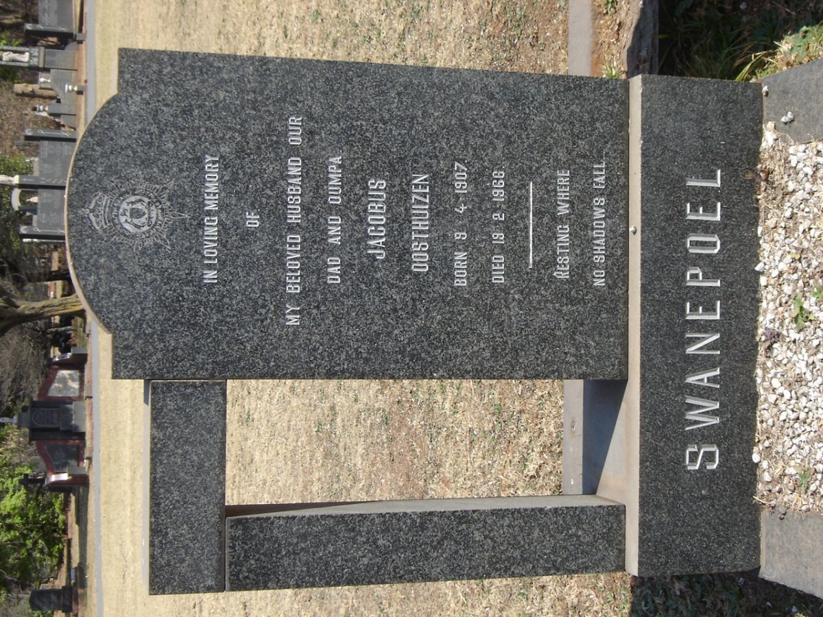 SWANEPOEL Jacobus Oosthuizen 1907-1966