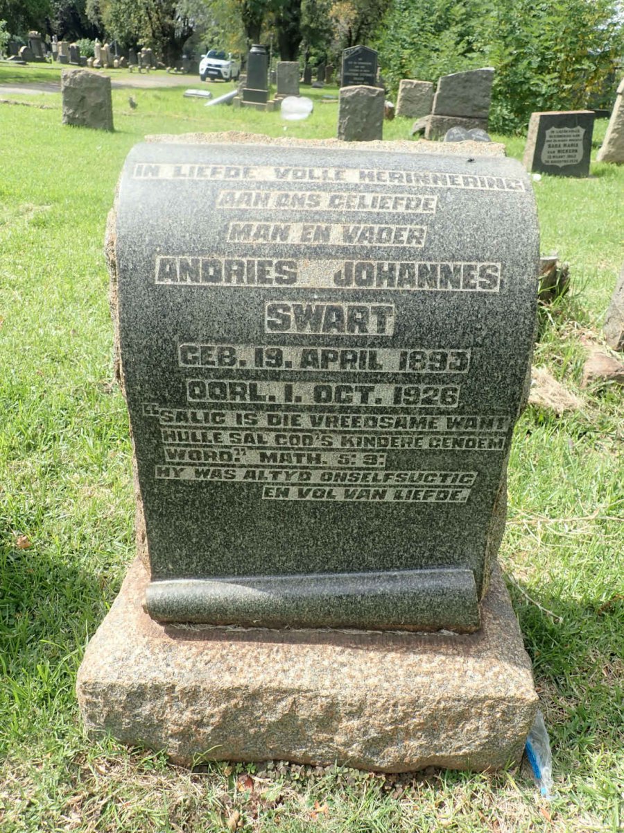 SWART Andries Johannes 1893-1926