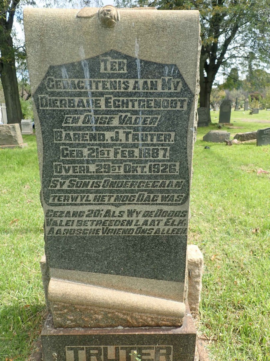 TRUTER Barend J. 1887-1926