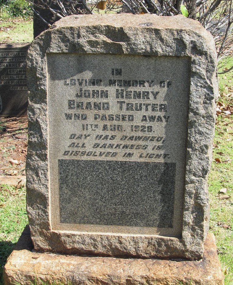 TRUTER John Henry Brand -1928