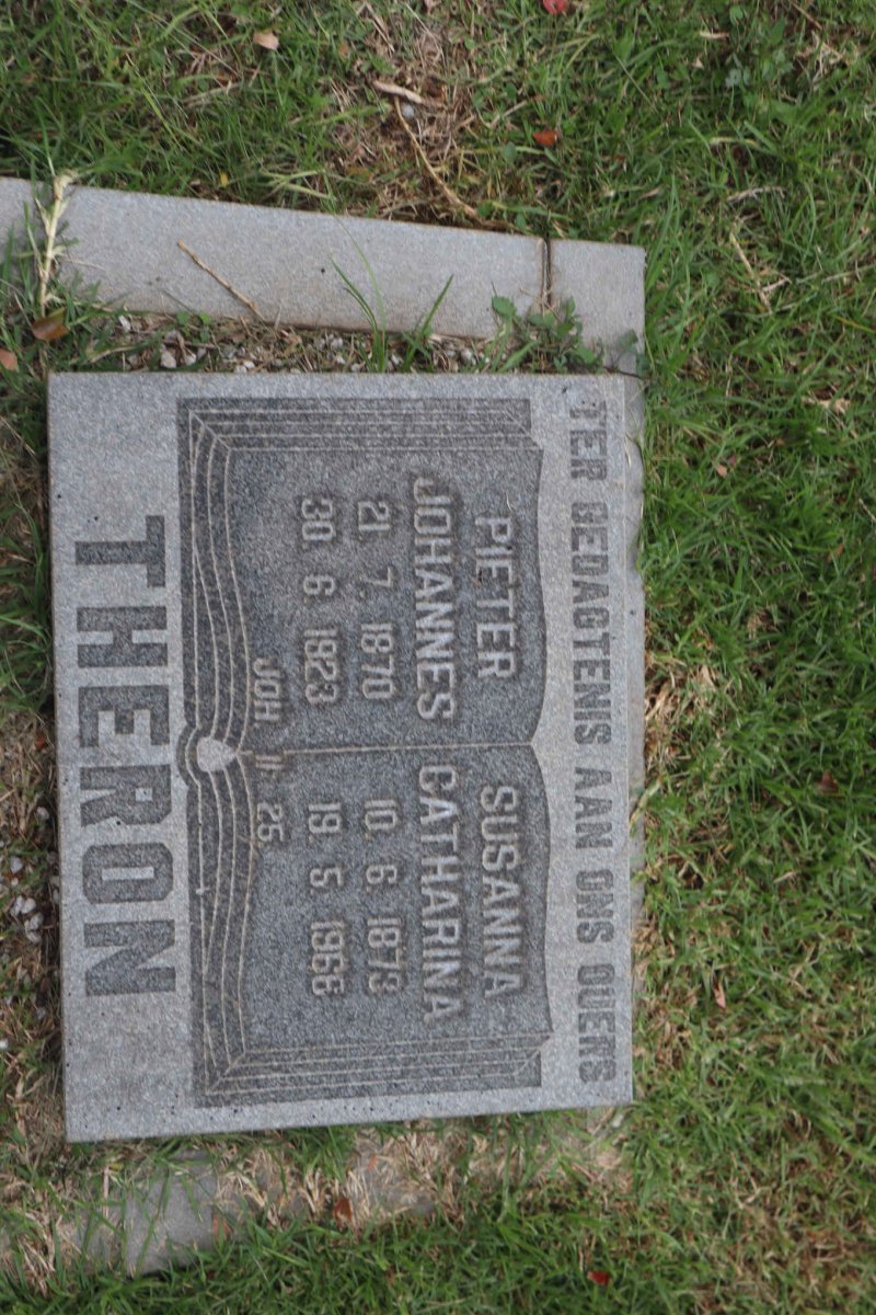 THERON Pieter Johannes 1870-1923 &amp; Susanna Catharina 1873-1968