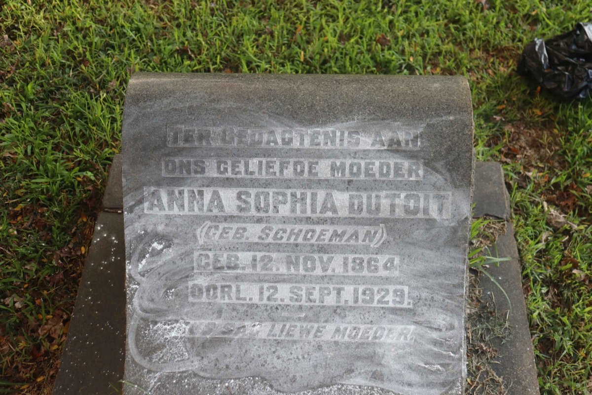 TOIT Anna Sophia, du nee SCHOEMAN 1864-1929