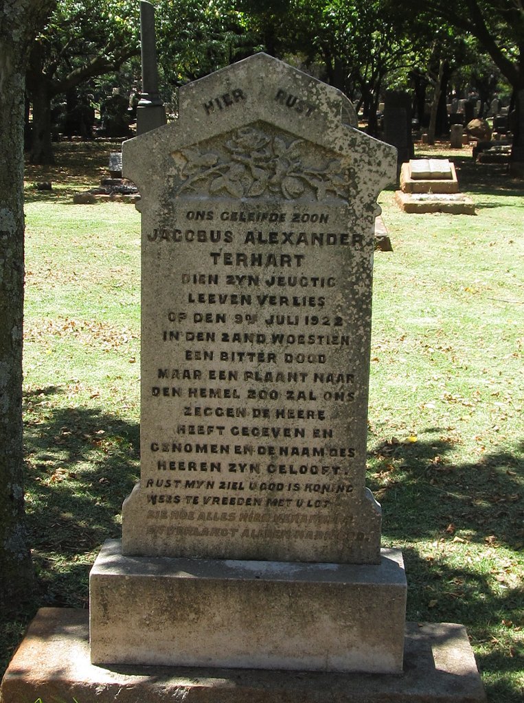 TERHART Jacobus Alexander -1922