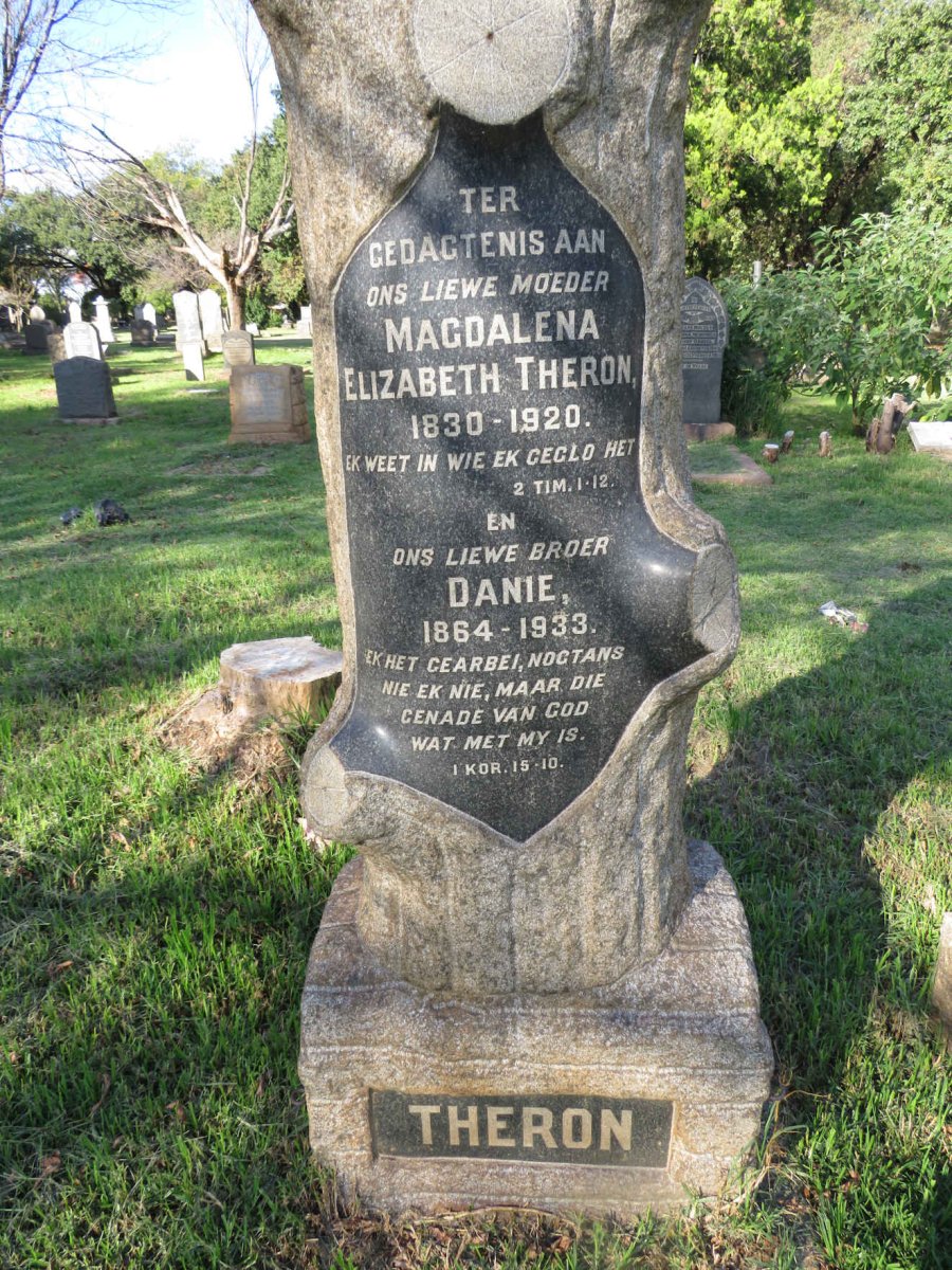 THERON Magdalena Elizabeth 1830-1920 :: THERON Danie 1864-1933