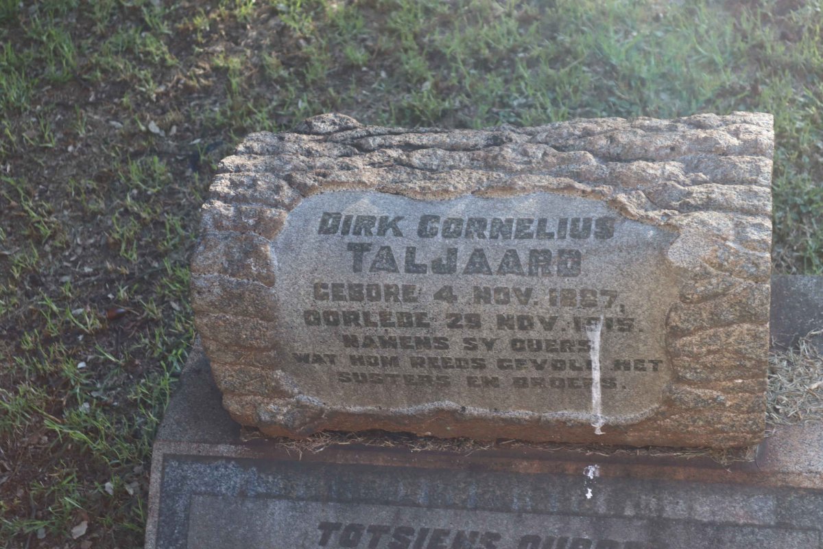 TALJAARD Dirk Cornelius 1887-1915