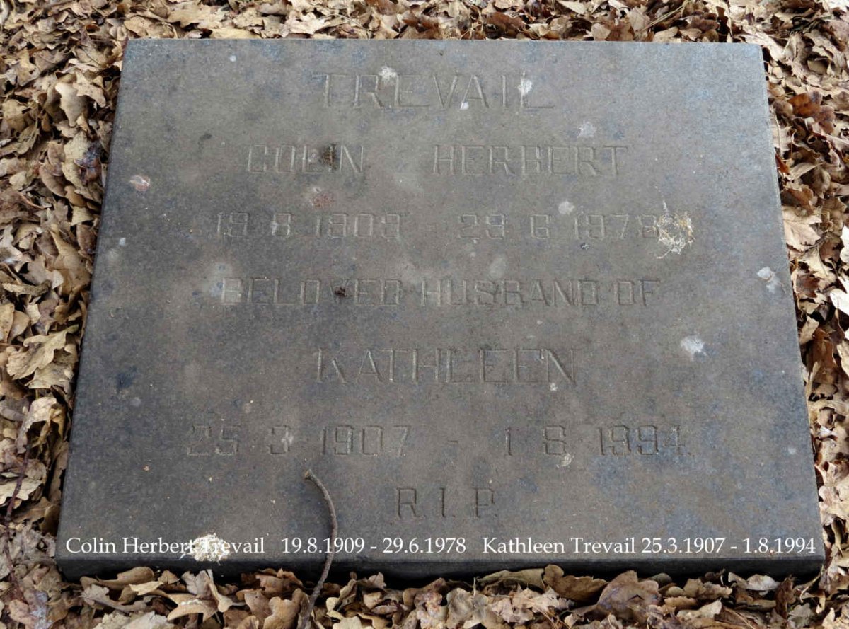 TREVAIL Colin Herbert 1909-1978 &amp; Kathleen 1907-1994