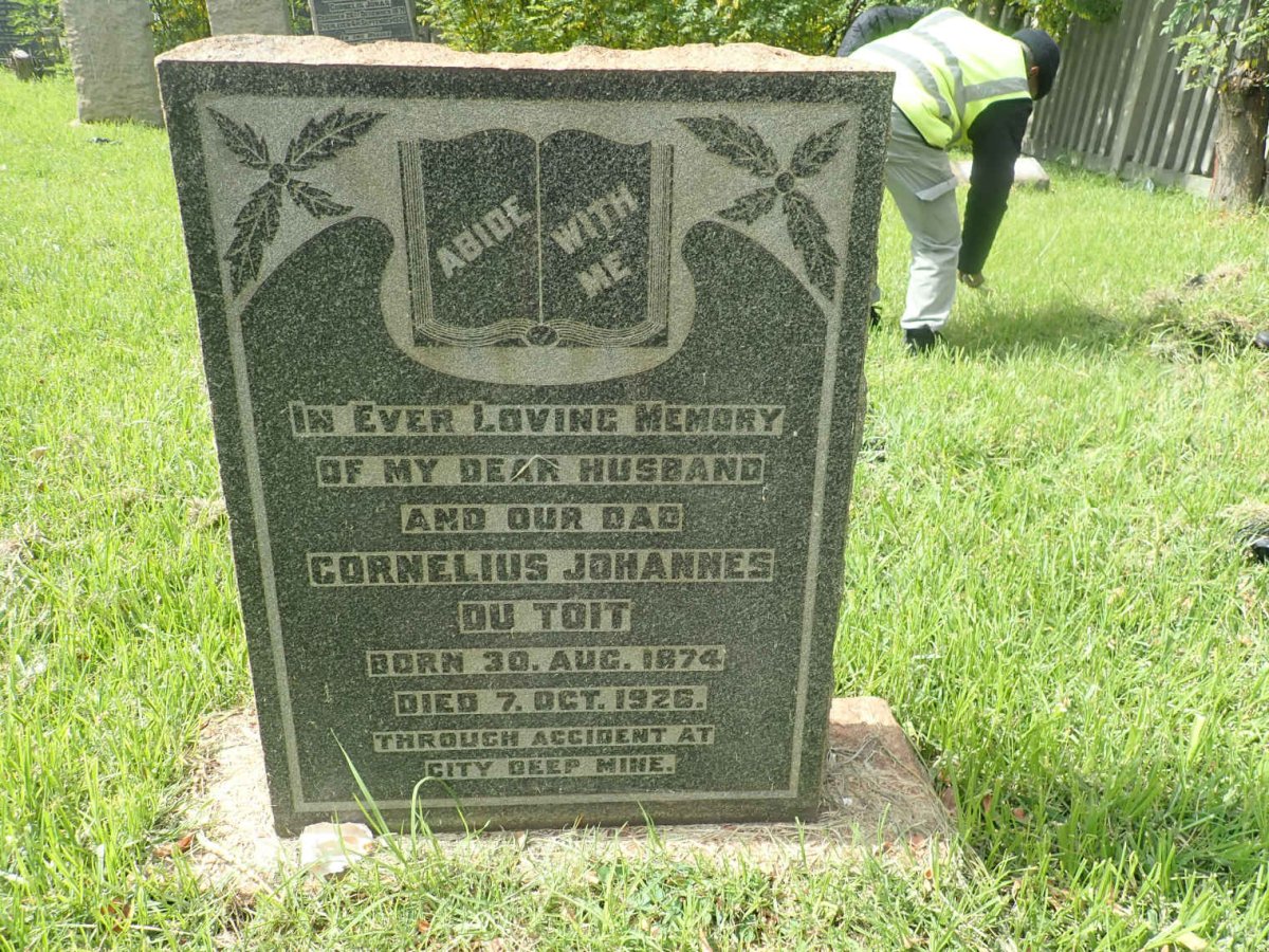 TOIT Cornelius Johannes, du 1874-1926