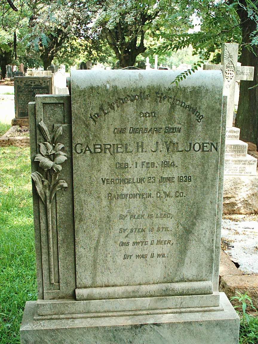 VILJOEN Gabriel H.J. 1914-1939