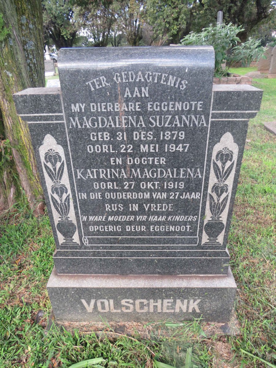 VOLSCHENK Magdalena Suzanna 1879-1947 :: VOLSCHENK Katrina Magdalena -1919