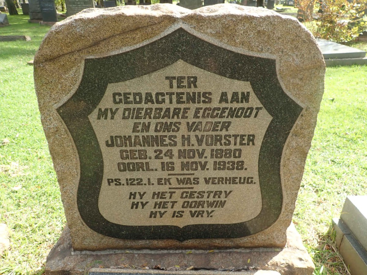VORSTER Johannes H. 1880-1938