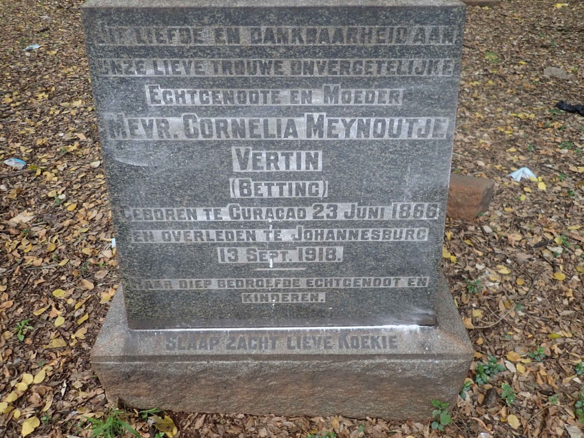 VERTIN Cornelia Meynoutje nee BETTING 1866-1918