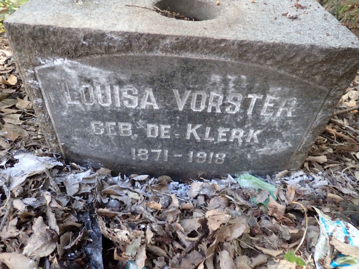 VORSTER Louisa nee DE KLERK 1871-1918