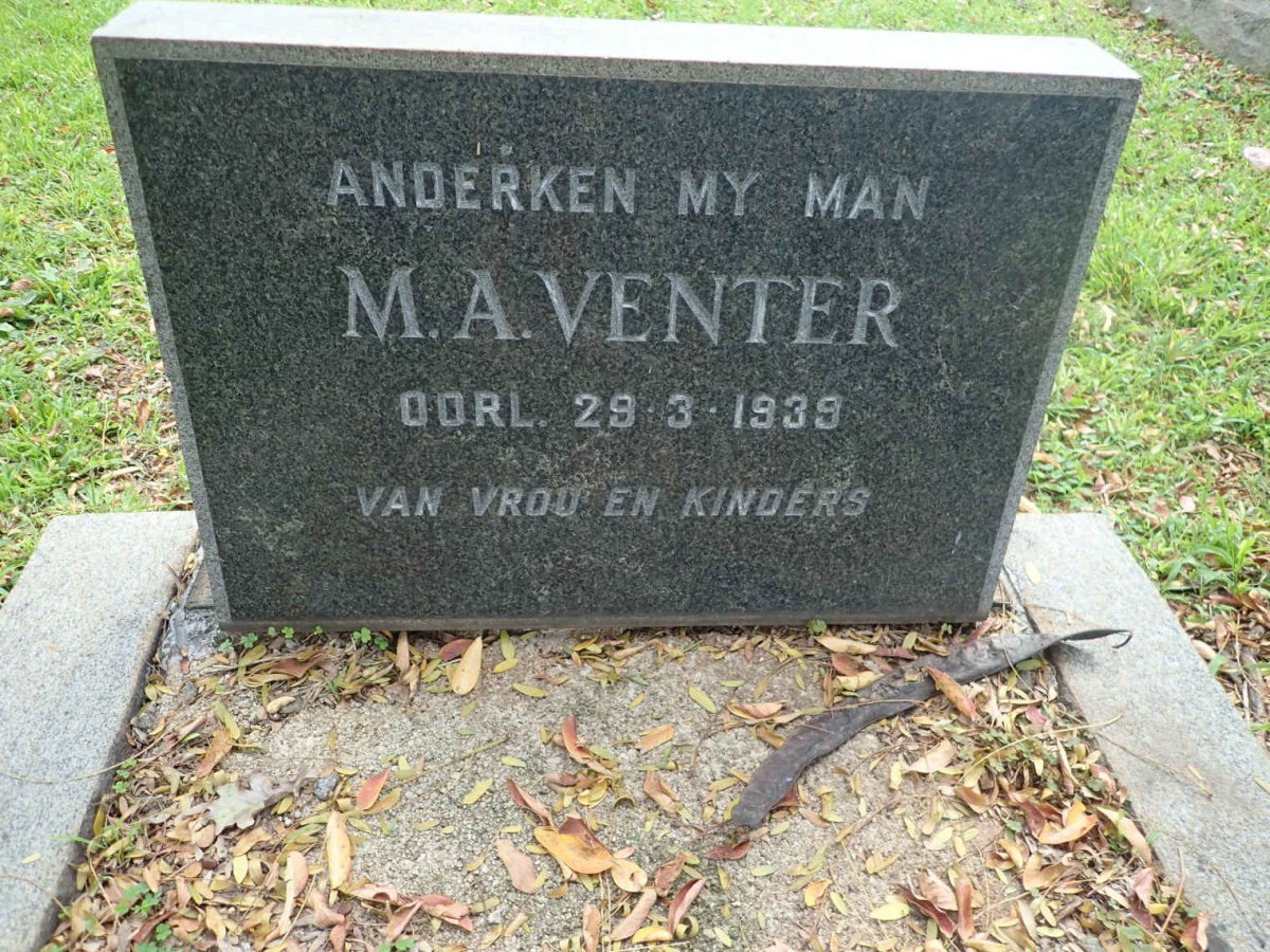 VENTER M.A. -1939