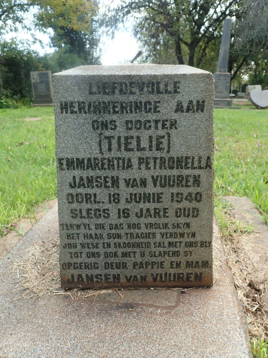 VUUREN Emmarentia Petronella, Jansen van -1940