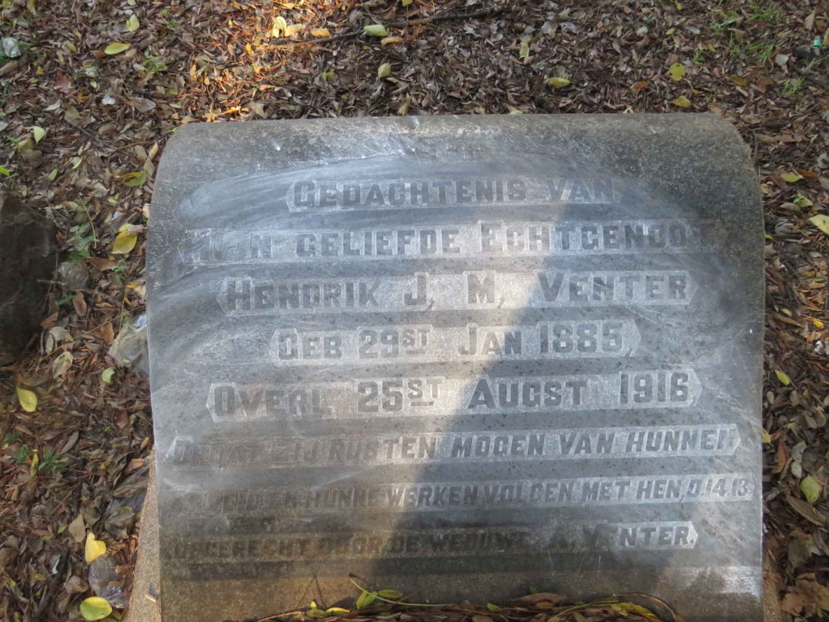 VENTER Hendrik J.M. 1885-1916