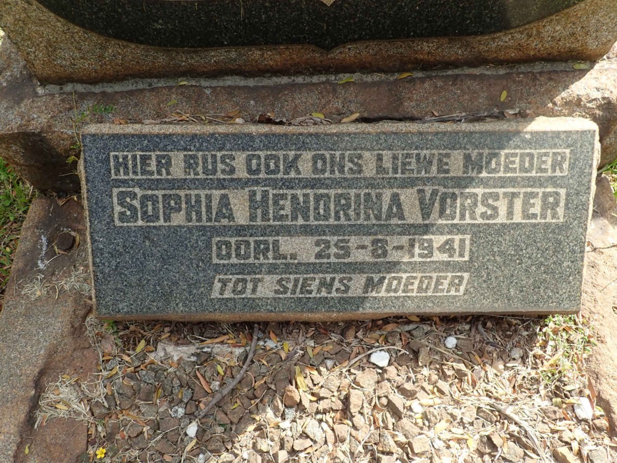 VORSTER Sophia Hendrina -1941