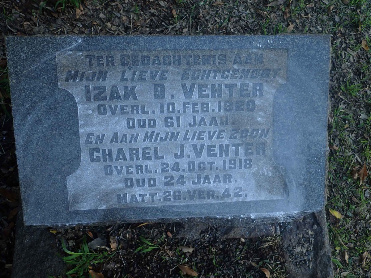 VENTER Izak D. -1920 :: VENTER Charel J. -1918