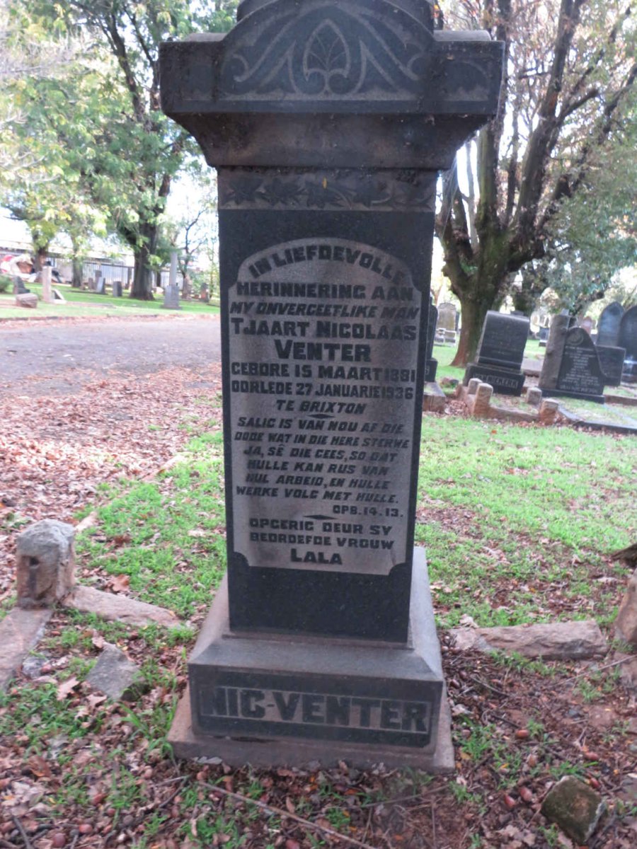VENTER Tjaart Nicolaas 1881-1936